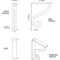 Ekena Millwork Ashford Single, Wrought Iron Bracket, (Single center brace), Antiqued Bronze 1 1/2"W  x 12"D x 15"H BKTM01X12X15SASABZ - alternate 7